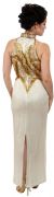 Fully Beaded Closed Neck Gown back